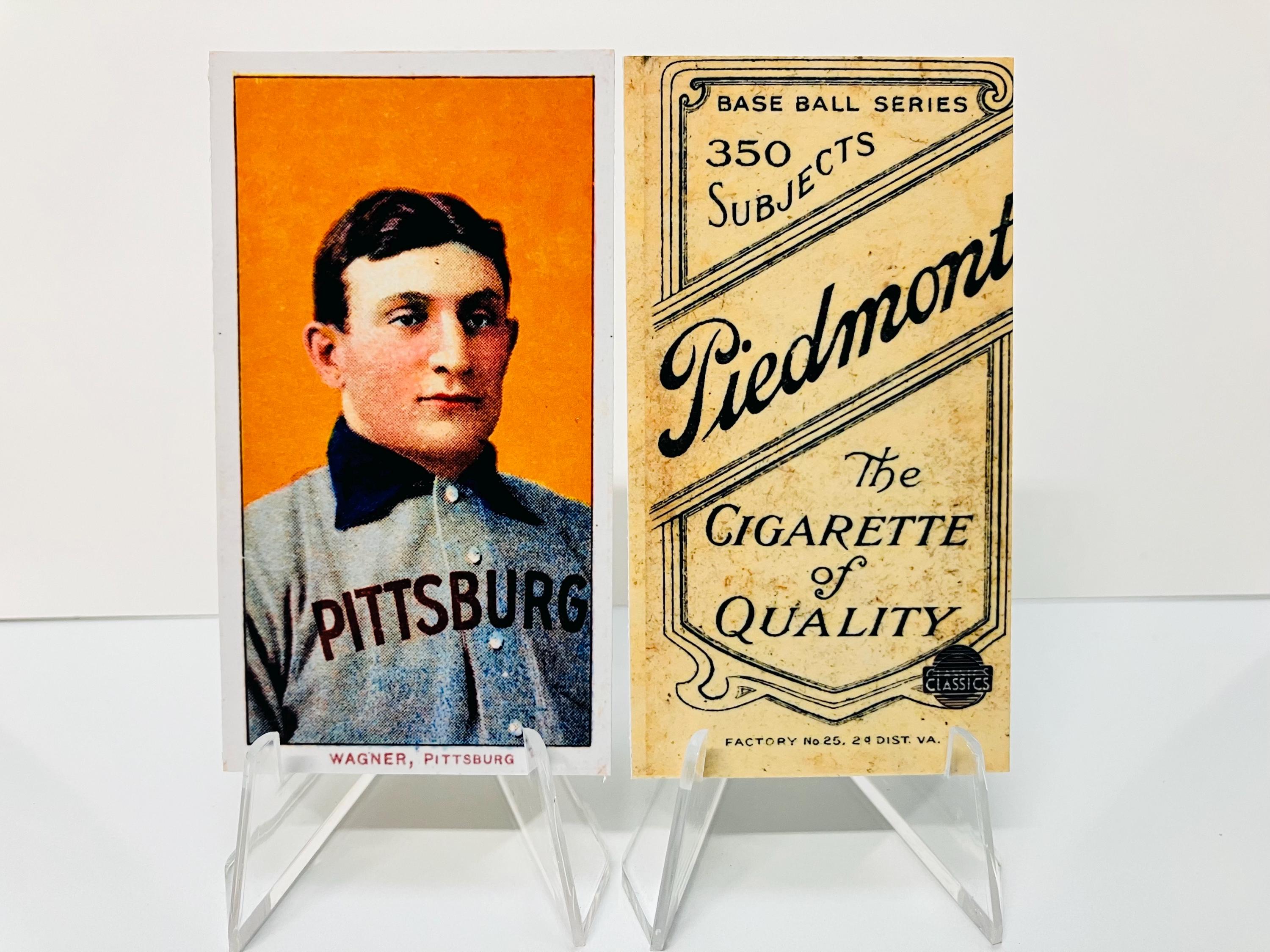 HONUS WAGNER Rookie T206 Reprint 1909-1911 | PIEDMONT 350 | Double-sided Baseball  Card Modern Replica