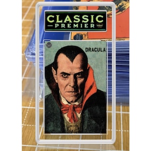 DRACULA Horror Monster Art Trading Card SLAB | One of a Kind OOAK 1/1 | Universal Monsters | Double-Sided Card | Artist Trading Card aceo |