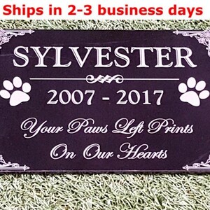 7&quot; x 10&quot; Black Granite Plaque 3/8&quot; Thick, dog memorial stone,  pet grave marker, pet headstone, dog memorial, animal tombstone, pet memorial