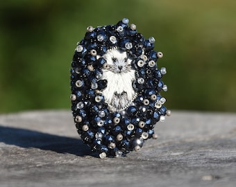 Igel Brosche Perlen schmuck niedlich Igel Liebhaber Geschenk handgemacht Perlenarbeit Brosche Anstecker Schwester Geschenk Tochter Geschenk Freundin Geschenk Tier Brosche