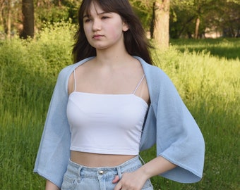 Cardigan da donna a maniche corte, coprispalle bolero