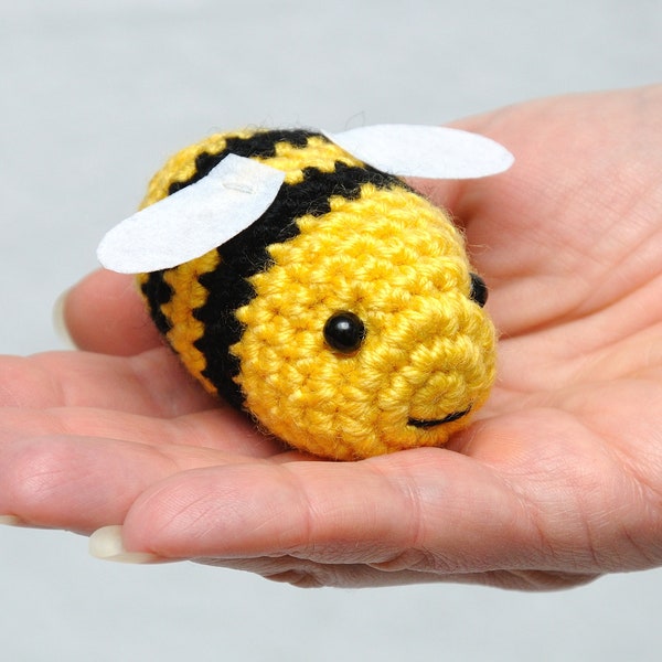 Crochet bee toy Soft Bumble bee Stuffed animals kawaii crochet cute toy gifts for her bumblebee Nursery decor birthday gift MeetBestKnit