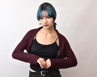 Marsala Mohair Bridal Bolero Wedding Bolero cover up Knitted Shrug Bridal sweater Bridal jacket sweater loose cardigan bride knit cardigan