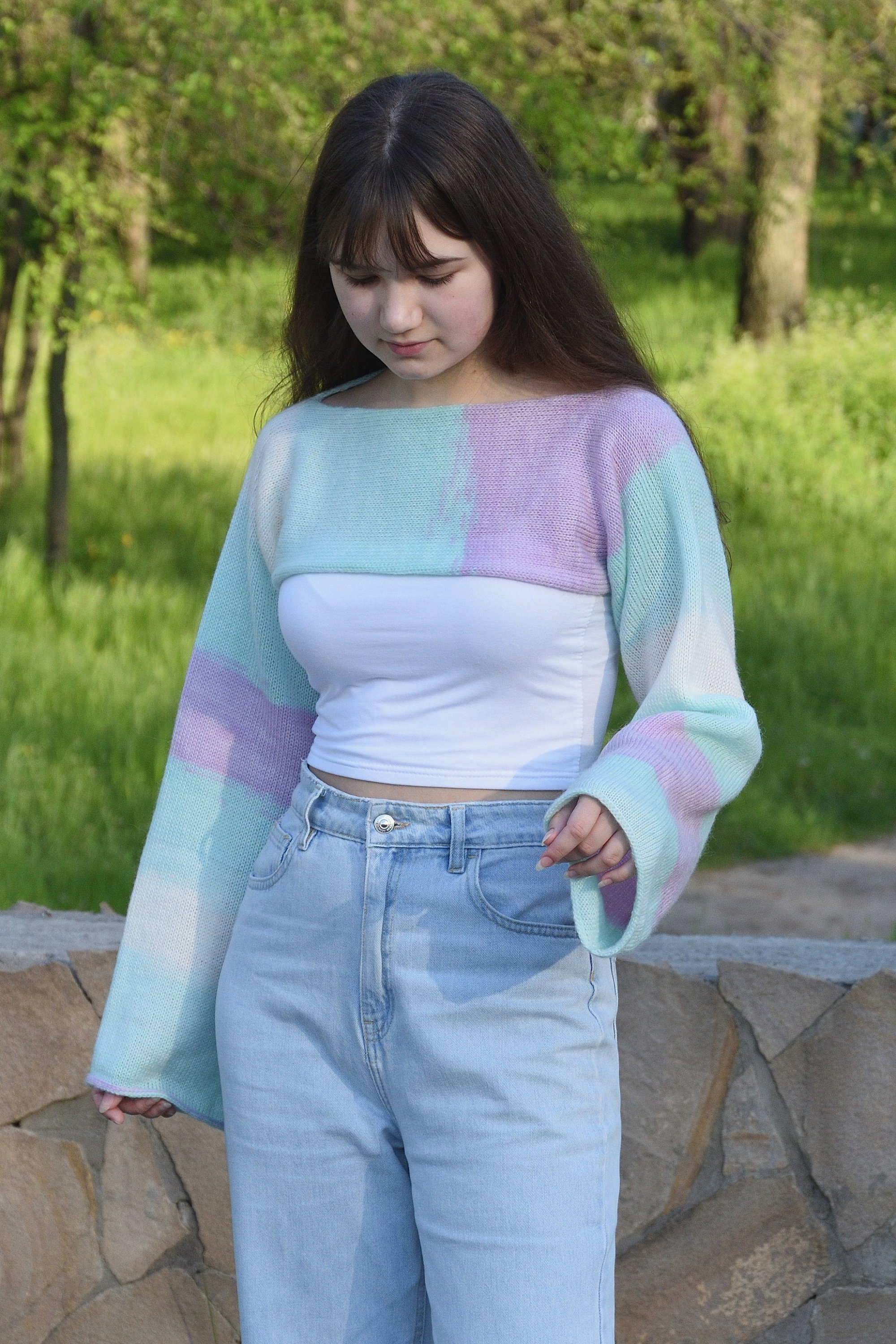 Women's Bolero Sheer Shrug Tie Front Crop Cardigan