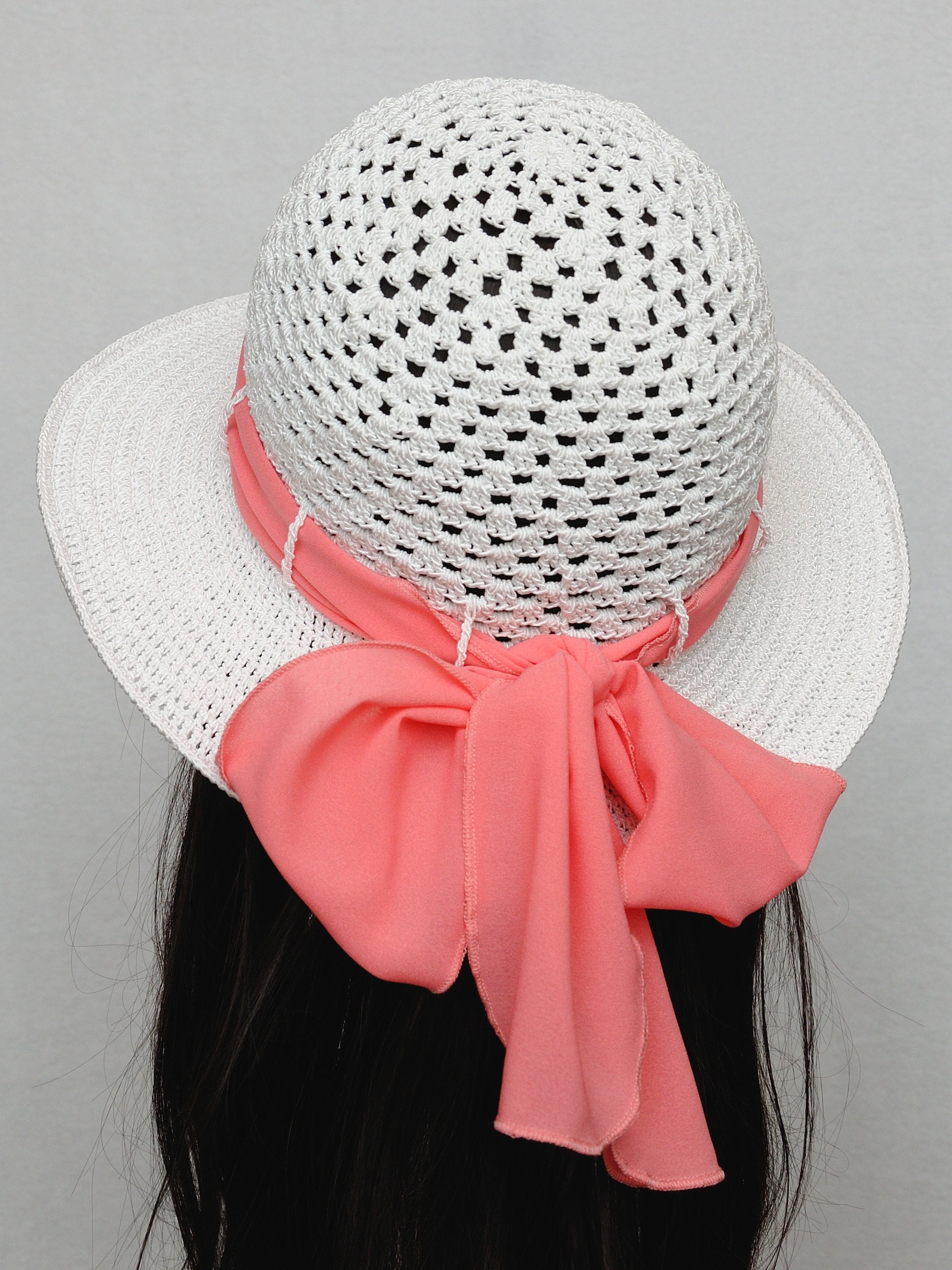 White Summer Hat Classic Women Sun Hat Womens Hats Crochet Hat Etsy