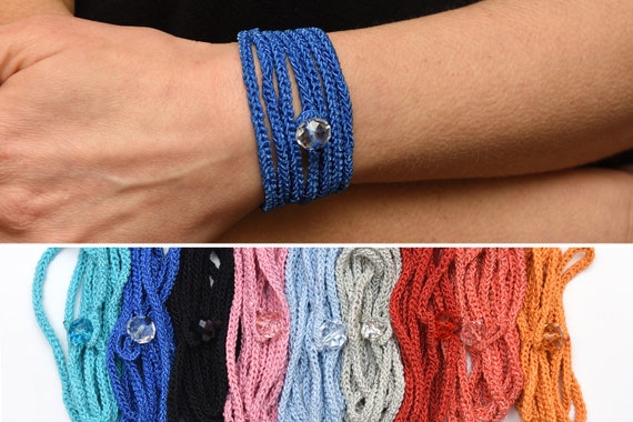 Crochet knit hot sale jewelry etsy