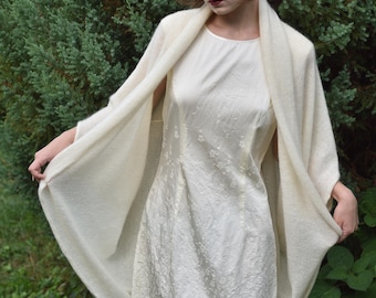 Bolero de dama de honor, bolero de mohair, cárdigan holgado color marfil, chaqueta de boda para mujer, bolero de punto ligero, chaqueta de novia