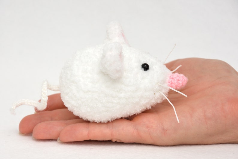 Rat Crochet Mouse toy Plush Mice Kids Gift For kids Stuffed Animal Pet miniature Plush Toy Amigurumi Mini mouse kids stuff plushies Kids toy image 4