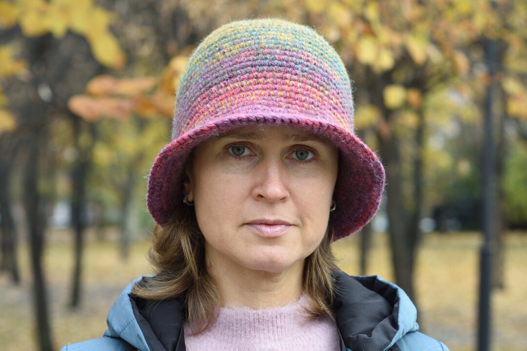 Bucket Hat Winter Crochet Hat Woman Gift Crochet Brimmed Hat Etsy