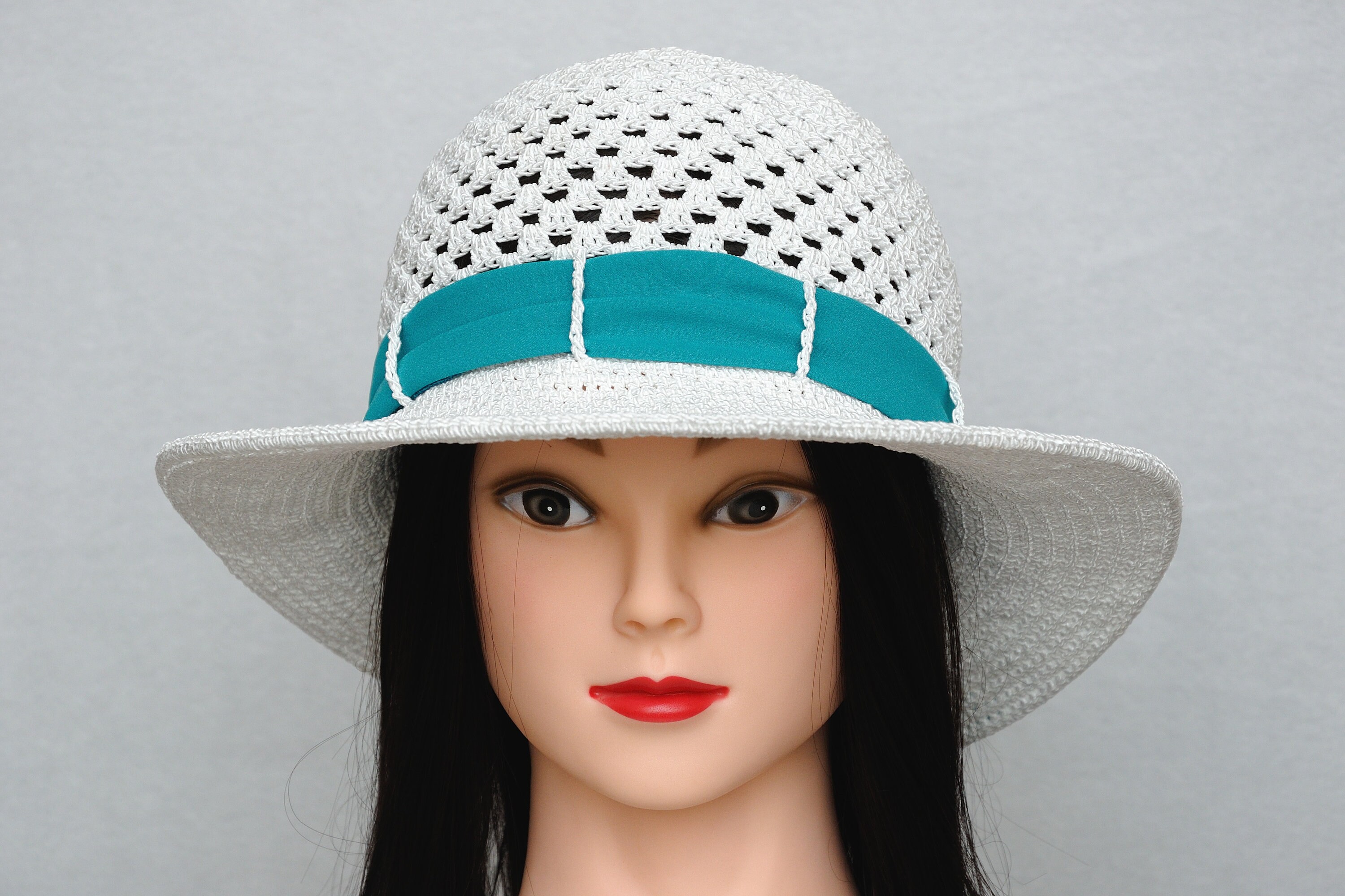 White Summer Hat Classic Women Sun Hat Womens Hats Crochet Hat Etsy