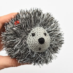 inspirational kids gift for Girlfriend gift for her Crochet hedgehog Heart Plush toy Kids Stuff Toy Stuffed Animal pet Amigurumi miniature image 8