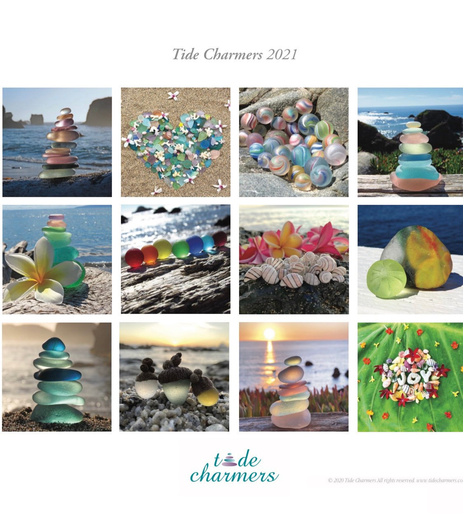 2021 SeaGlass Calendar Seashell Calendar Beach Combing Etsy