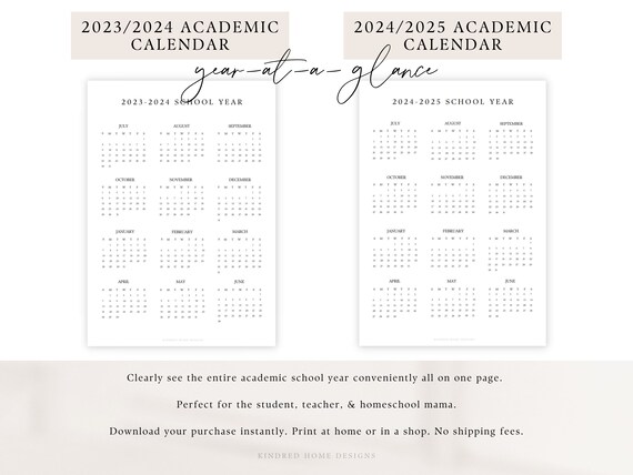 Printable Academic School Year Calendar Bundle, 2023, 2024, 2025, Year at a Glance, Portrait, Minimalistic Planner Simple Homeschool Student - Etsy Printable Academic School Year Calendar Bundle, 2023, 2024, 2025, Year at a Glance, Portrait, Minimalistic Planner Simple Homeschool Student - Etsy