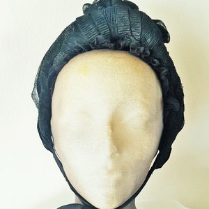 Bonnet Hat Victorian Edwardian Mourning Bonnet image 2
