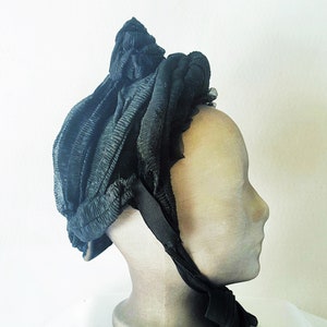 Bonnet Hat Victorian Edwardian Mourning Bonnet image 3