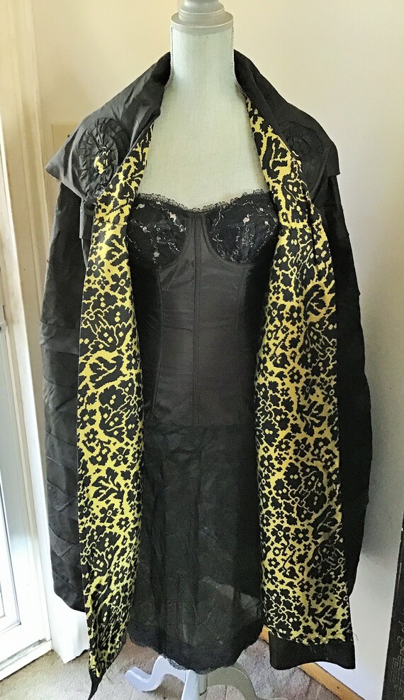 Flappers Opera Cape Coat, 1920s Black Silk Opera