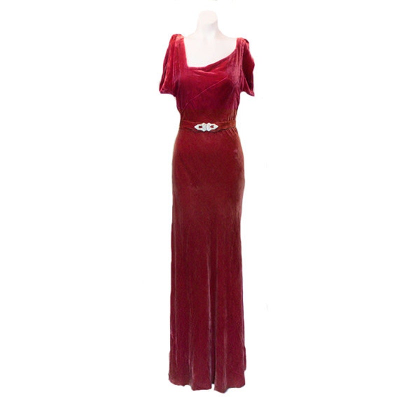 cranberry velvet dress