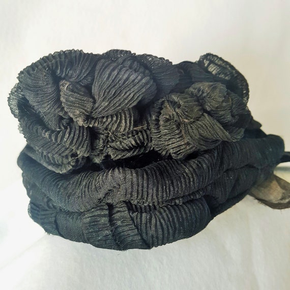 Bonnet Hat Victorian  Edwardian Mourning Bonnet - image 9