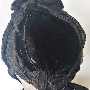 Bonnet Hat Victorian Edwardian Mourning Bonnet image 5