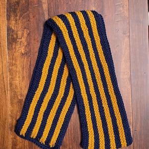 Hand knitted scarf for the Notre Dame Sports fan.