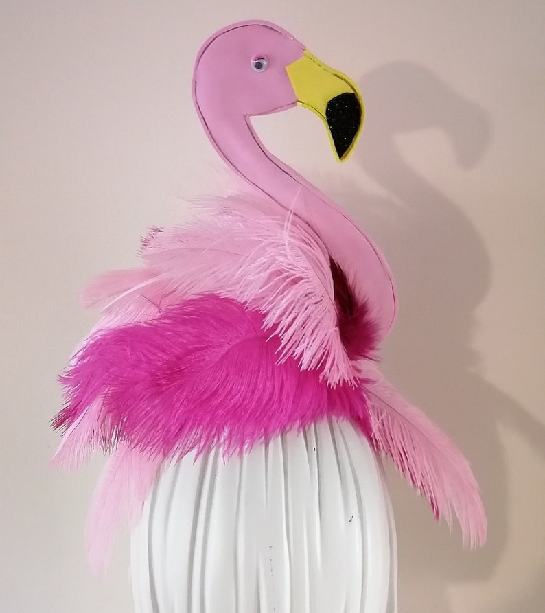 diy flamingo headpiece