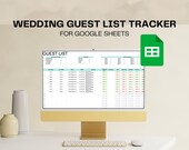 Guest List Tracker Google Sheets | Wedding RSVP & Meal Tracker | Event Seating Chart Template