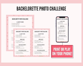 Bachelorette Photo Challenge Printable | Bachelorette Party Game | Instant Download