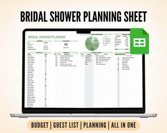 Bridal Shower Planning Sheet