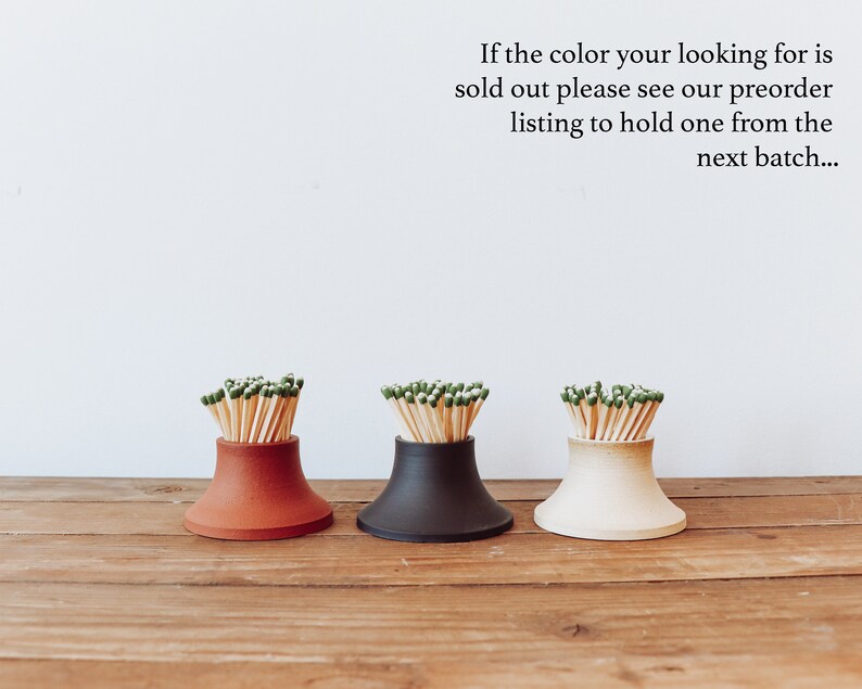 Match Striker Gift Set With Matches Minimalist Decor Etsy