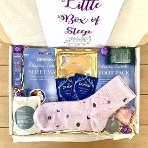 Box of Sleep- Anxiety Relief Sleep pamper box, Recovery Get Well Soon Gift - Thinking of you Gift Set - Box for Strength - Gift for Her