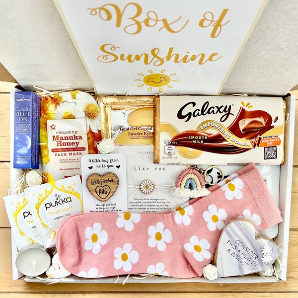 Box of Sunshine -Ladies Gift Box- Birthday Hamper, Pamper Box, Spa Gift Box, Care package for her, Birthday gifts, Gift for Her