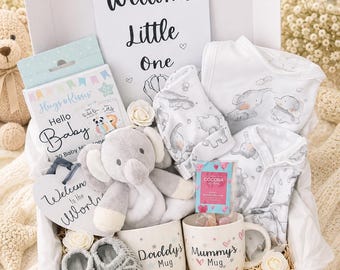 Baby Unisex Hamper Gift Set, New Parents Gift Set, New Baby Gift, Baby Shower Gift, Baby Hamper, Baby Girl Hamper, Baby Boy Hamper, New Mum