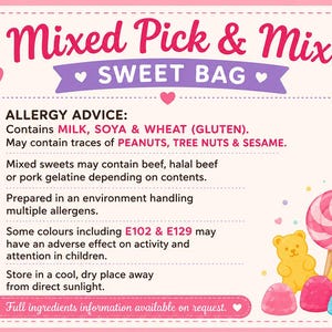 Pre filled Kids Party Sweet Bags Personalised Childrens Birthday Party Kids Party Bag Fillers Party Favours Custom Sweet Pouches Party Gift Bild 13