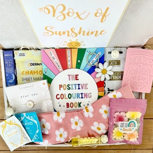 Positive colouring book Gift Box , mindfulness Gift , mental health , colouring, relax, positive, quotes Bild 1
