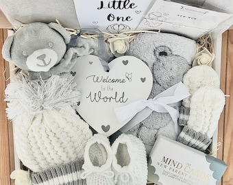 Cesta de regalo unisex para bebé, set de regalo para padres primerizos, regalo para recién nacido, regalo para baby shower, cesta para bebé, cesta para niña, cesta para niño, nueva mamá