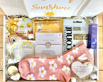Box of Sunshine -Ladies Gift Box- Birthday Hamper, Pamper Box, Spa Gift Box, Care package for her, Birthday gifts, Gift for Her