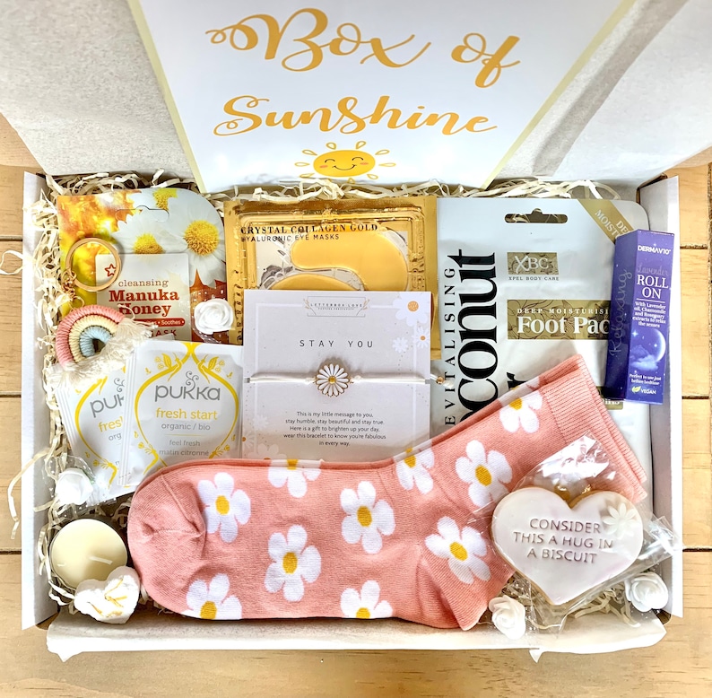 Box of Sunshine Recovery Get Well Soon Gift Thinking of you Gift Set Box for Strength Get Well Soon Box Gift for Her image 1