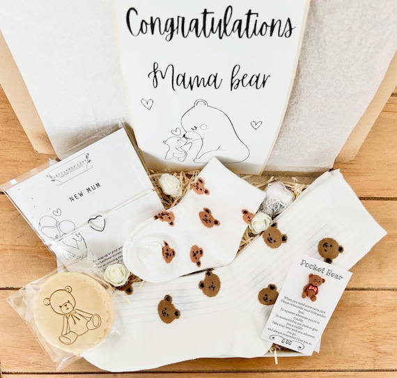 Mummy and Me Gift , Baby Shower Gift, Mummy and Me Socks, Mummy and Baby gift , Baby Bear, Matching Mummy, New Mum Gift,Pregnancy Gift