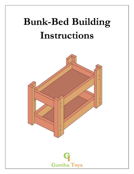 Instructions to Build 18 Doll BunkBed Etsy