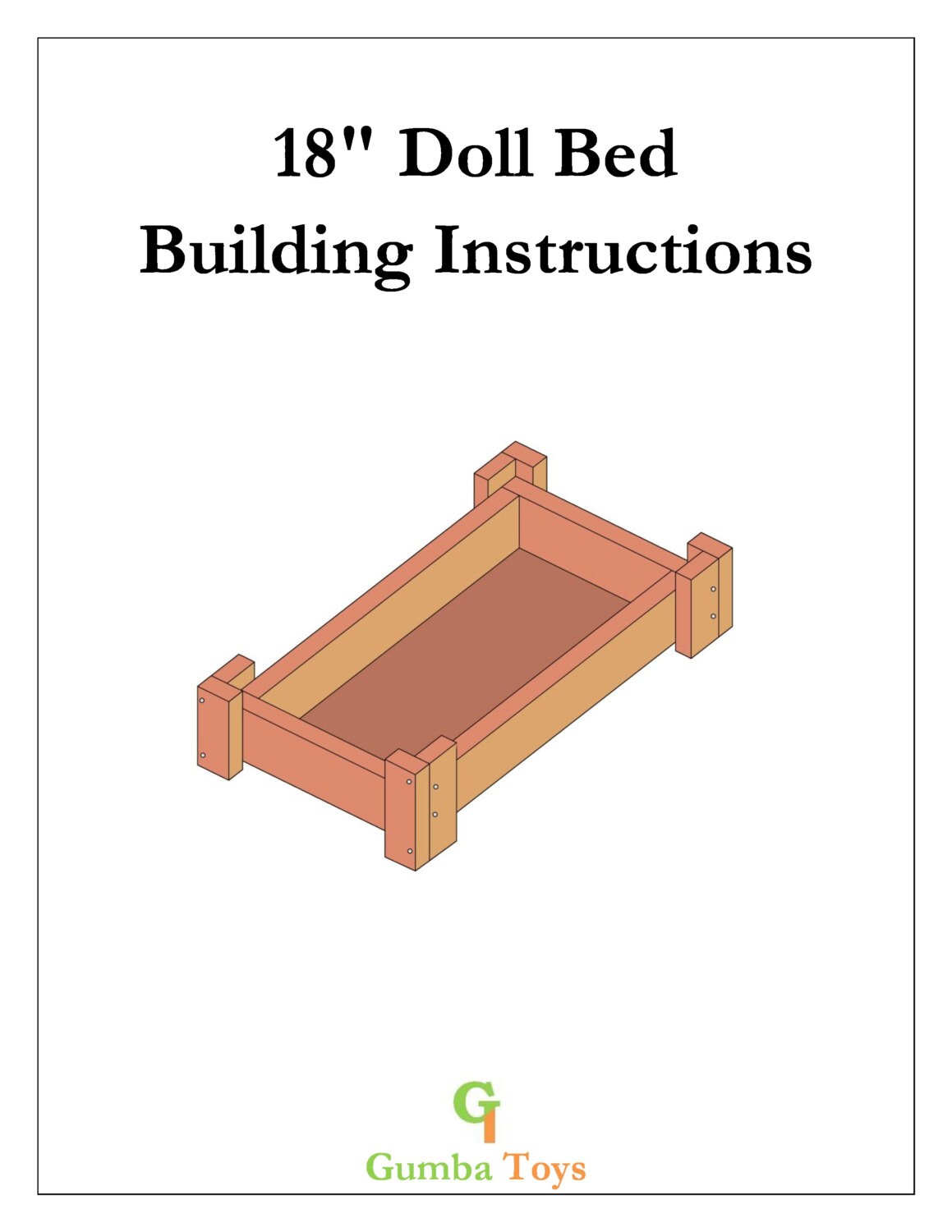 Instructions to Build 18 Doll Bed Etsy
