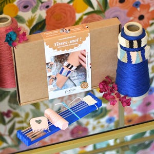 Weaving kit, DIY, Loom, Woven bracelet, Jewelry, Creation