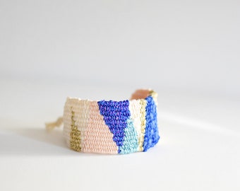 Horizons handwoven bracelet, Unique jewelry, Precious bracelet, Hand weaving, Cuff