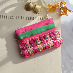 Bolso tejido a mano Idylle, tweed, tejido artesanal, accesorio para bolso