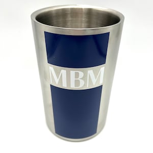 Personalized Striped Stainless Steel Wine Bottle Chiller