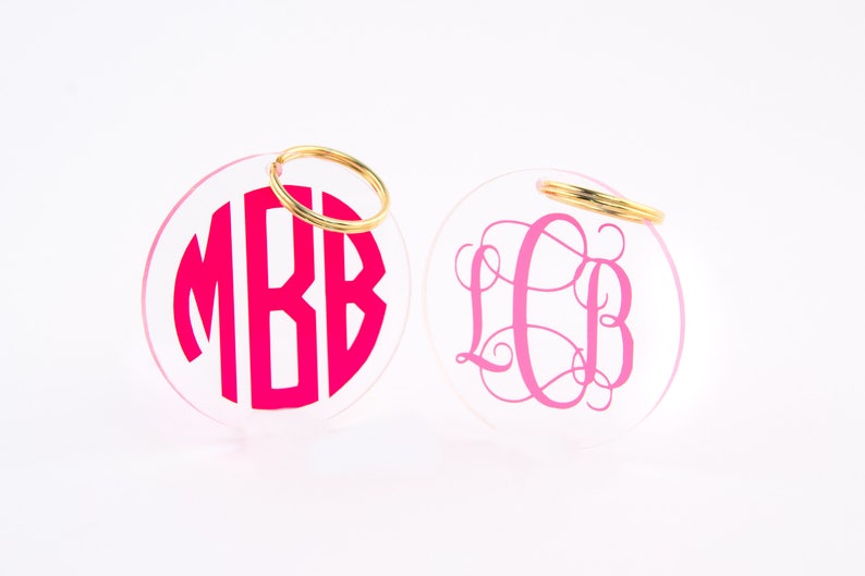 Personalized Round Keychain - Etsy