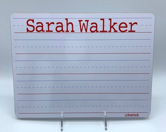 Personalized Line Dry Erase Board (with blank dry erase back!)