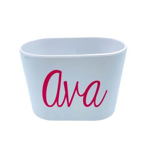 Personalized White Toothbrush and Toothpaste Holder