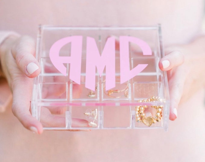 Personalized Acrylic Jewelry Box Graduation Gift Etsy