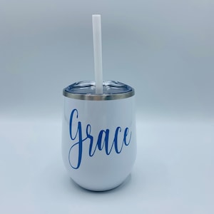 Personalized Insulated Wine Tumblers (with a straw!)