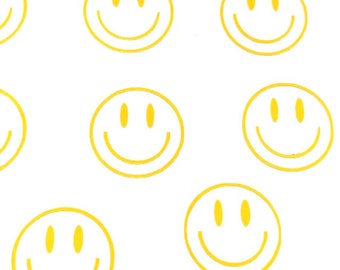 Set of eight happy face vinyl decals (all 1 inch!)